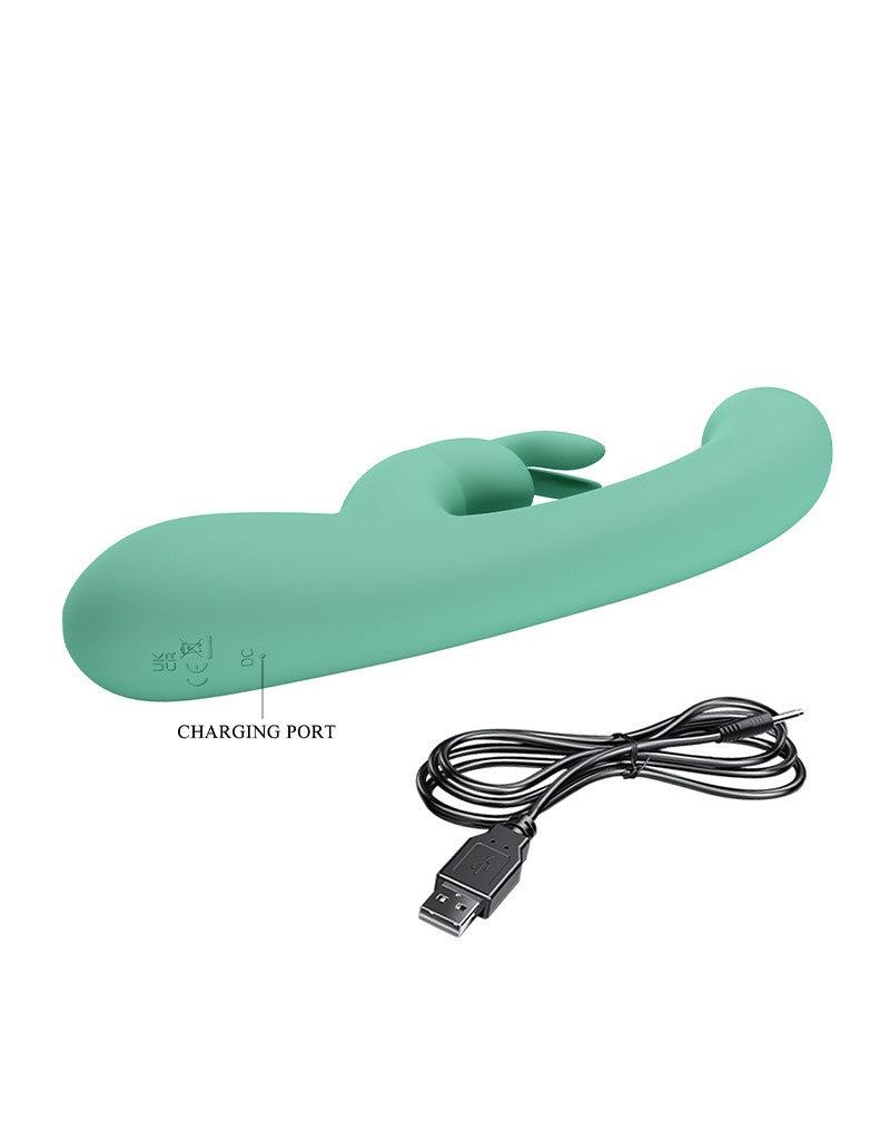 Pretty Love - Lamar - Rabbit Vibrator - Met LCD Display - Lichtblauw-Erotiekvoordeel.nl