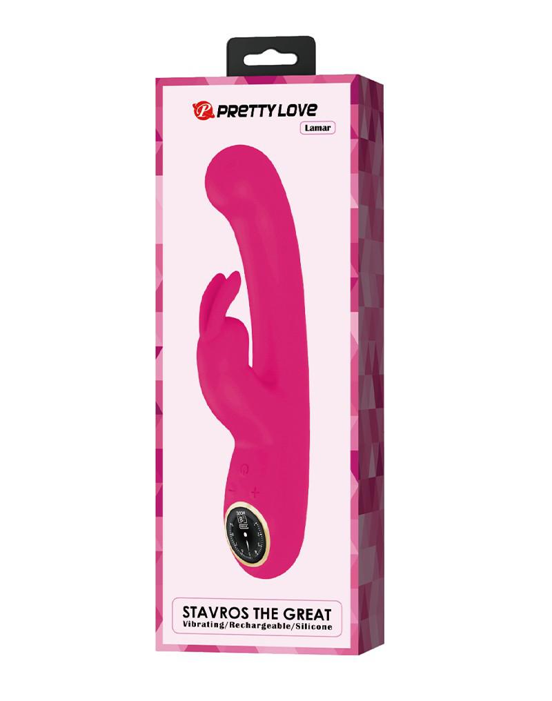 Pretty Love - Lamar - Rabbit-Vibrator - mit LCD-Display - Rosa - Laced-up.nl