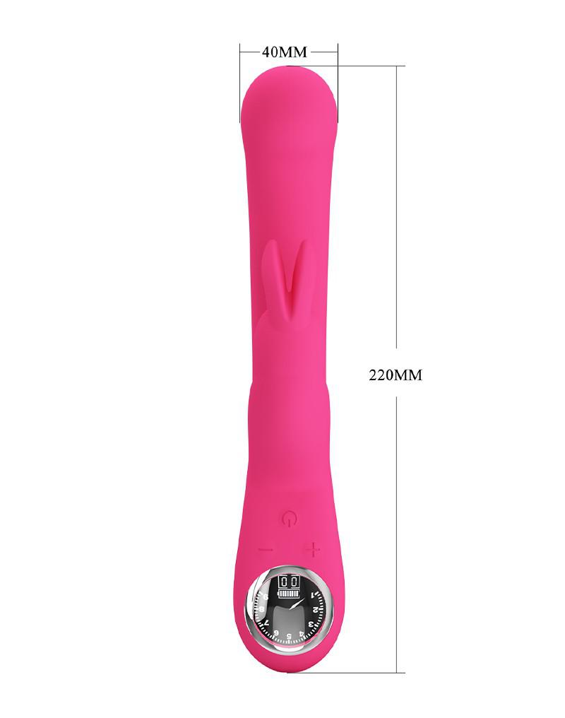 Pretty Love - Lamar - Rabbit-Vibrator - mit LCD-Display - Rosa - Laced-up.nl