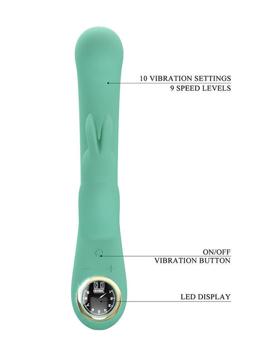 Pretty Love - Lamar - Rabbit Vibrator - Met LCD Display - Lichtblauw-Laced-up.nl