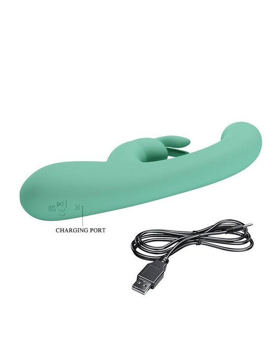 Pretty Love - Lamar - Rabbit Vibrator - Met LCD Display - Lichtblauw-Laced-up.nl