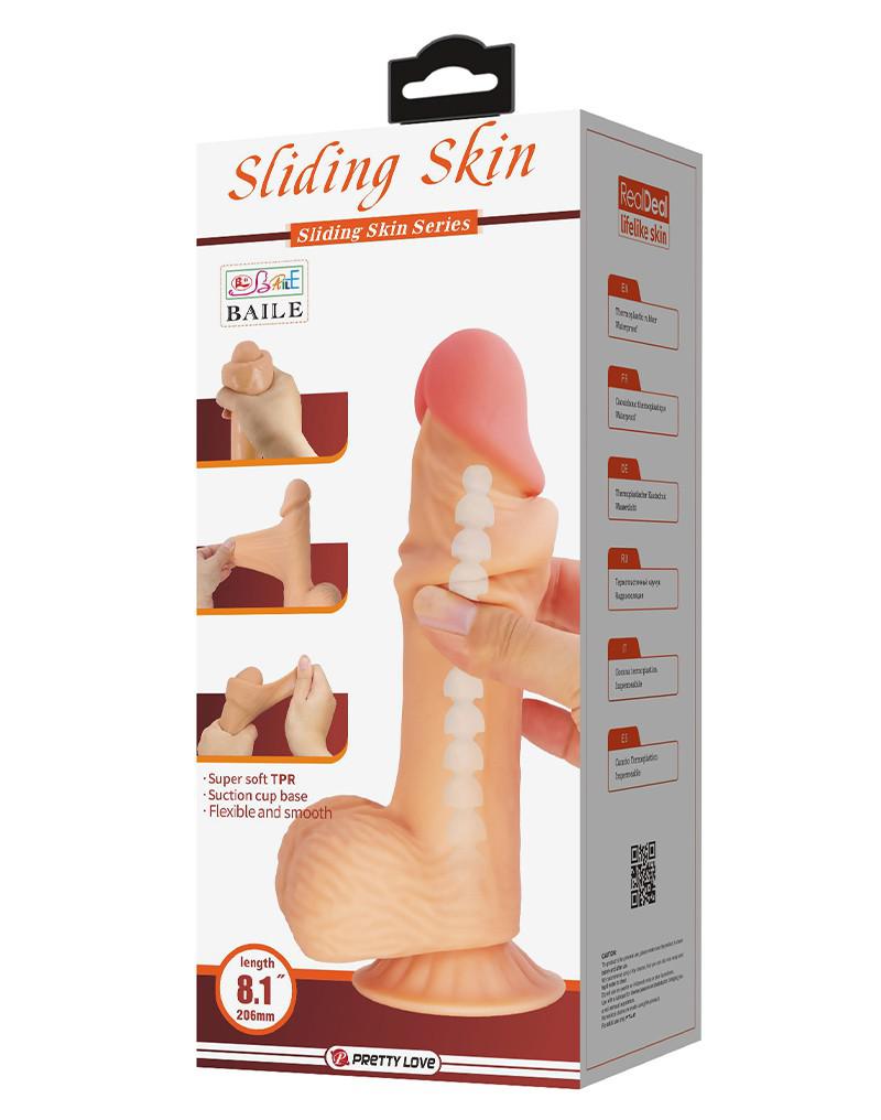Pretty Love - Lisle - Sliding Skin Dildo - 20.6 x 4.4 cm - Lichte Huidskleur-laced-up.nl