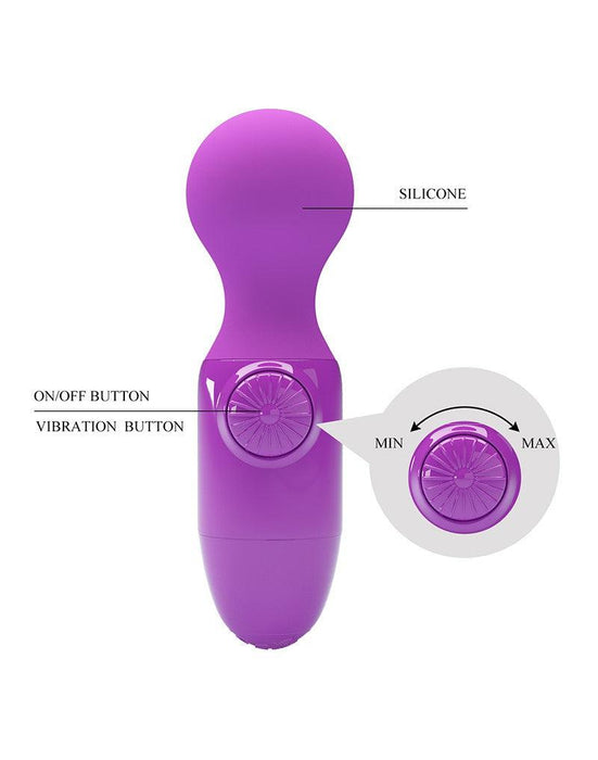 Pretty Love - Little Cute- Mini Wand Vibrator - Paars-Laced-up.nl