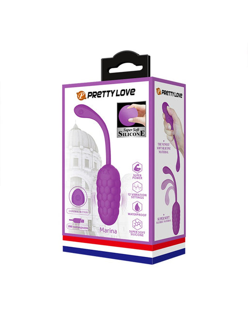 Pretty Love - Marina - Vibrerend Eitje met Nopjes - Handige Eénknopsbediening - Paars-Laced-up.nl