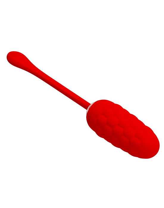 Pretty Love - Marina - Vibrerend Eitje met Nopjes - Handige Eénknopsbediening - Rood-Laced-up.nl