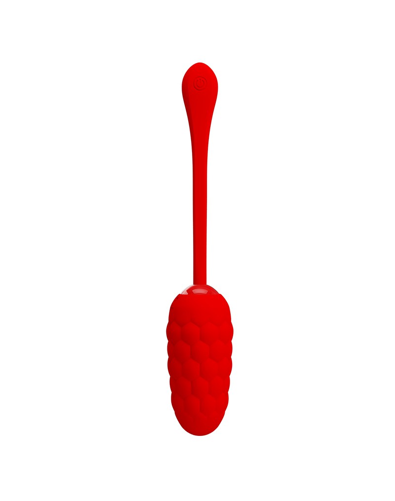 Pretty Love - Marina - Vibrerend Eitje met Nopjes - Handige Eénknopsbediening - Rood-Laced-up.nl