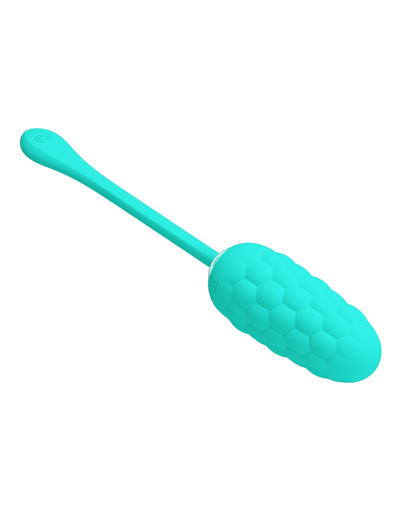 Pretty Love - Marina - Vibrerend Eitje met Nopjes - Handige Eénknopsbediening - Turquoise-Laced-up.nl