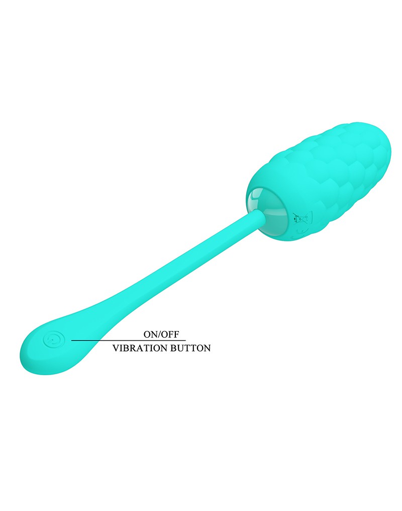Pretty Love - Marina - Vibrerend Eitje met Nopjes - Handige Eénknopsbediening - Turquoise-Laced-up.nl