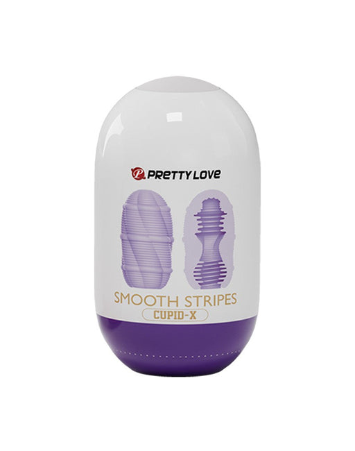 Pretty Love - Masturbator Ei - Smooth Stripes - Lila-Laced-up.nl