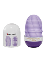 Pretty Love - Masturbator Ei - Smooth Stripes - Lila-Laced-up.nl