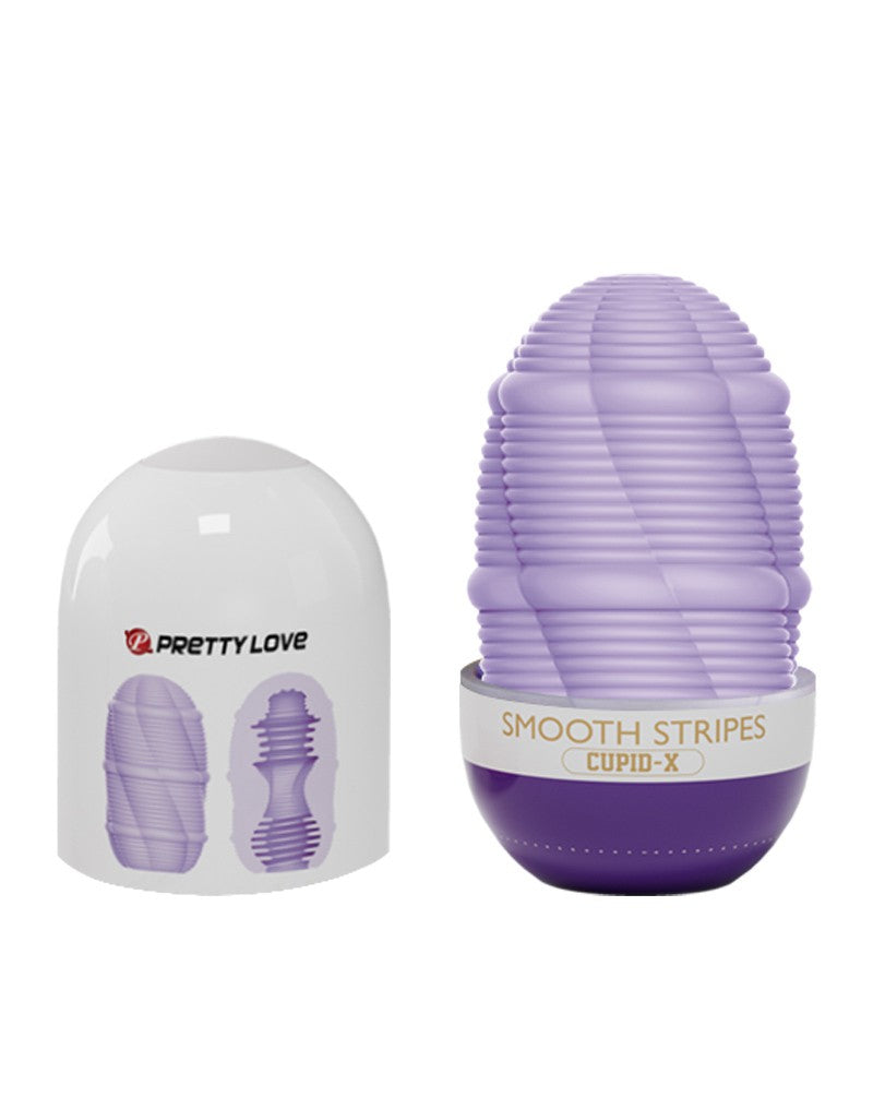 Pretty Love - Masturbator Ei - Smooth Stripes - Lila-Laced-up.nl