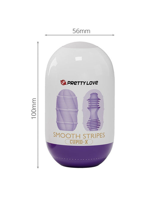 Pretty Love - Masturbator Ei - Smooth Stripes - Lila-Laced-up.nl