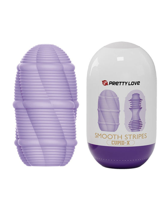 Pretty Love - Masturbator Ei - Smooth Stripes - Lila-Laced-up.nl
