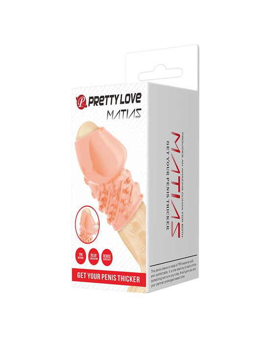 Pretty Love - Matias - Penis Sleeve - Cock Sleeve Voor Langdurige en Sterkere Erecties - Lichte Huidskleur-Laced-up.nl
