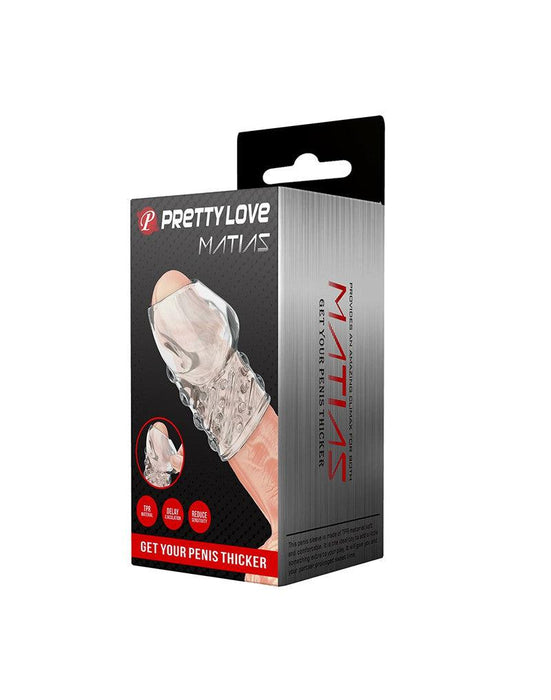 Pretty Love - Matias - Penis Sleeve - Cock Sleeve Voor Langdurige en Sterkere Erecties - Transparant-Laced-up.nl