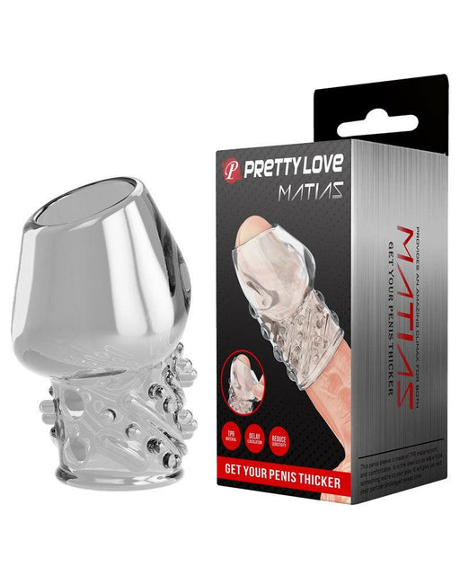 Pretty Love - Matias - Penis Sleeve - Cock Sleeve Voor Langdurige en Sterkere Erecties - Transparant-Laced-up.nl