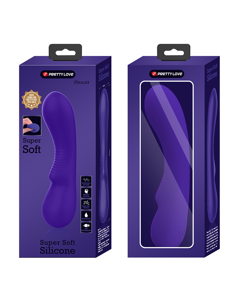 Pretty Love - Matt - G-Spot Vibrator - Flexibele Schacht - 12 Standen - Paars-Laced-up.nl