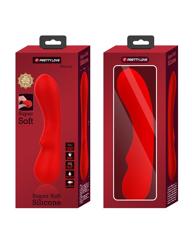 Pretty Love - Matt - G-Spot Vibrator - Flexibele Schacht - 12 Standen - Rood-Laced-up.nl