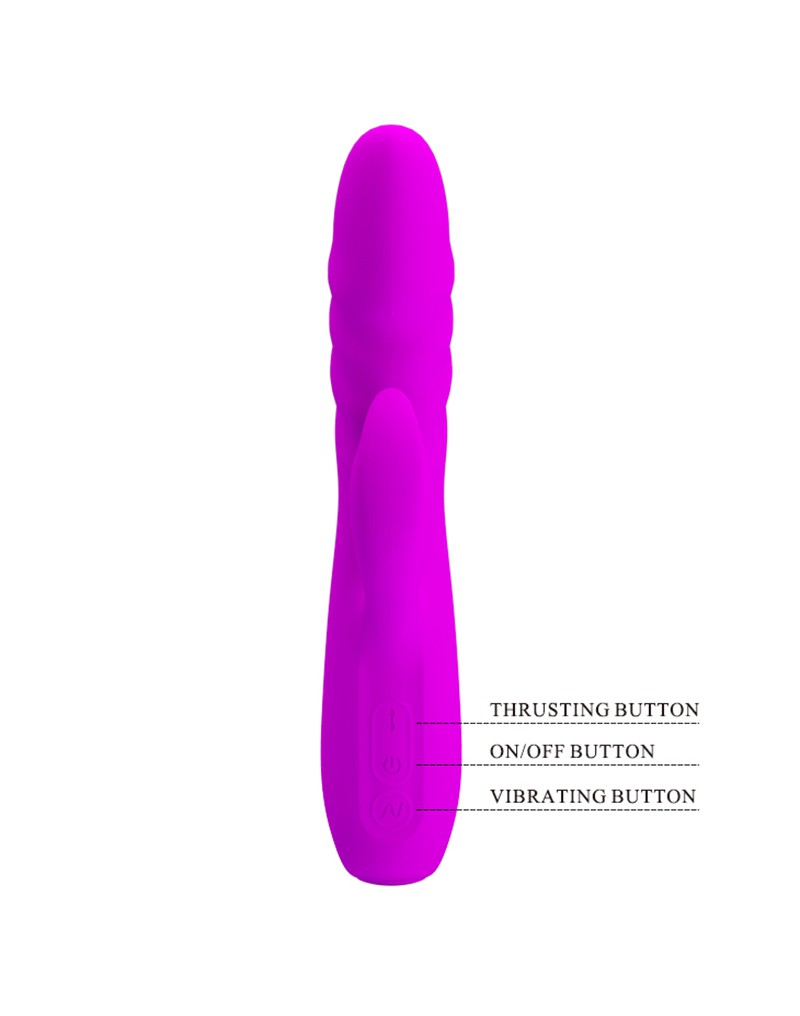 Pretty Love - Melanie - Stotende Rabbit Vibrator - Roze-Laced-up.nl