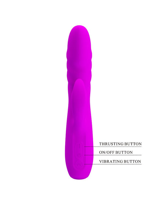 Pretty Love - Melanie - Stotende Rabbit Vibrator - Roze-Laced-up.nl