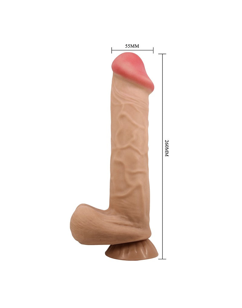 Pretty Love - Mendel - Sliding Skin Dildo - Lengte 26 cm - Ø 5.5 cm - Lichte Huidskleur-Laced-up.nl