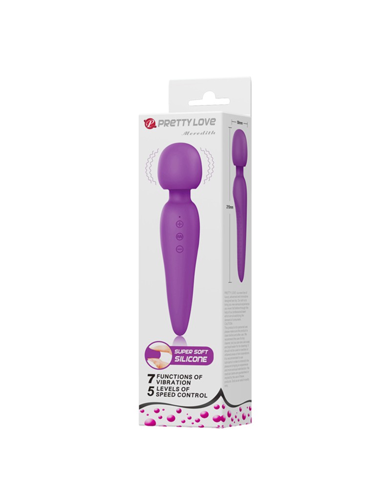 Pretty Love - Meredith - Wand Vibrator - 12 Standen - Waterproof - Paars-Laced-up.nl