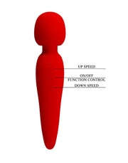 Pretty Love - Meredith - Wand Vibrator - 12 Standen - Waterproof - Rood-Laced-up.nl
