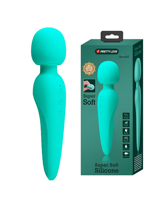 Pretty Love - Meredith - Wand Vibrator - 12 Standen - Waterproof - Turquoise-Laced-up.nl