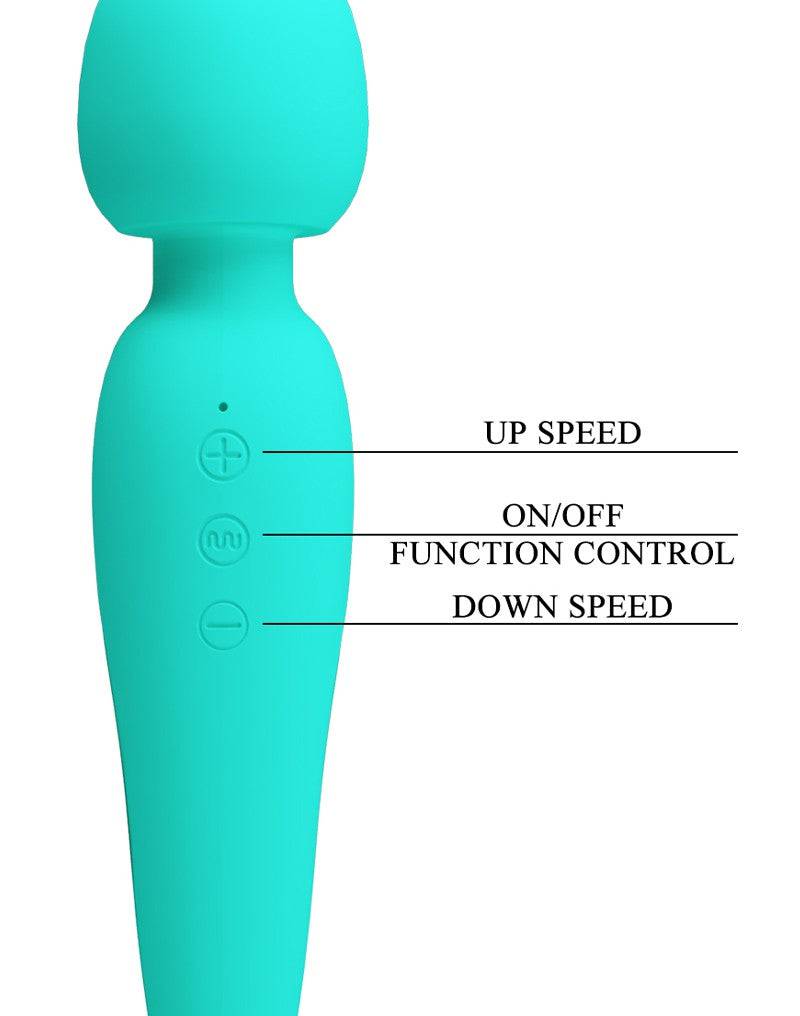 Pretty Love - Meredith - Wand Vibrator - 12 Standen - Waterproof - Turquoise-Laced-up.nl