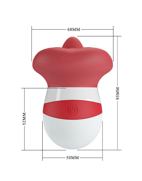 Pretty Love - Mina - Clitoris Vibrator - Likkende Tong Functie - Rood-Laced-up.nl