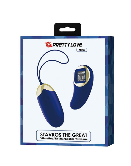 Pretty Love - Mina - Vibrerend Eitje - Afstandsbediening met LCD Display - Blauw-Laced-up.nl