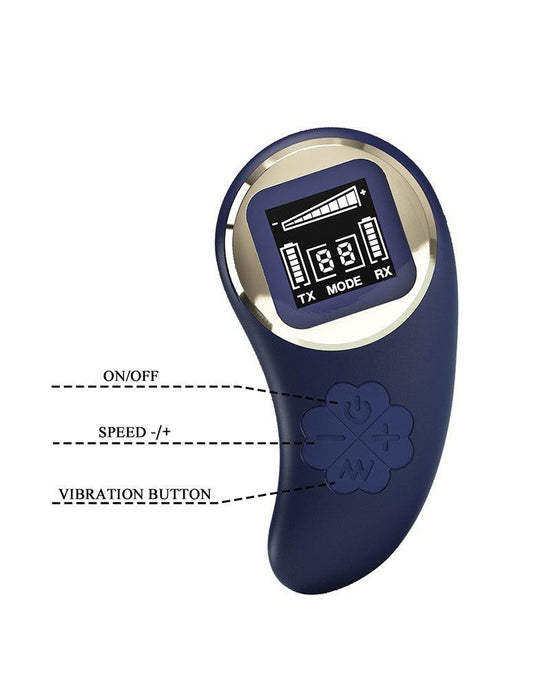 Pretty Love - Mina - Vibrerend Eitje - Afstandsbediening met LCD Display - Blauw-Laced-up.nl