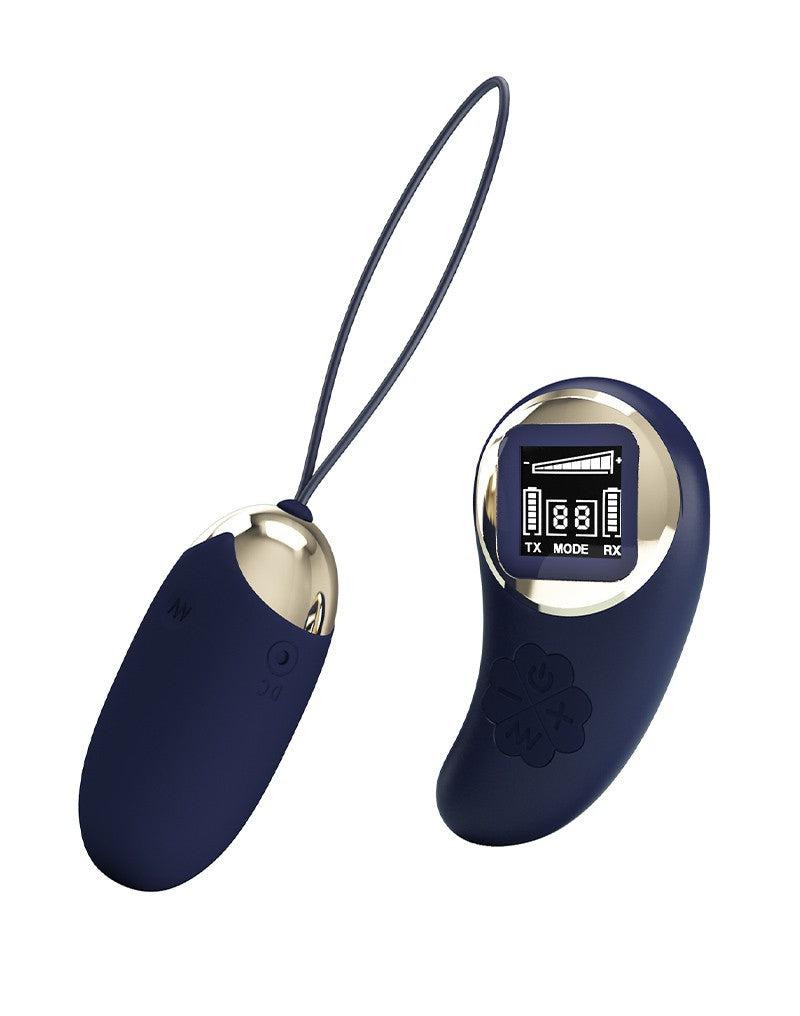 Pretty Love - Mina - Vibrerend Eitje - Afstandsbediening met LCD Display - Blauw-Laced-up.nl