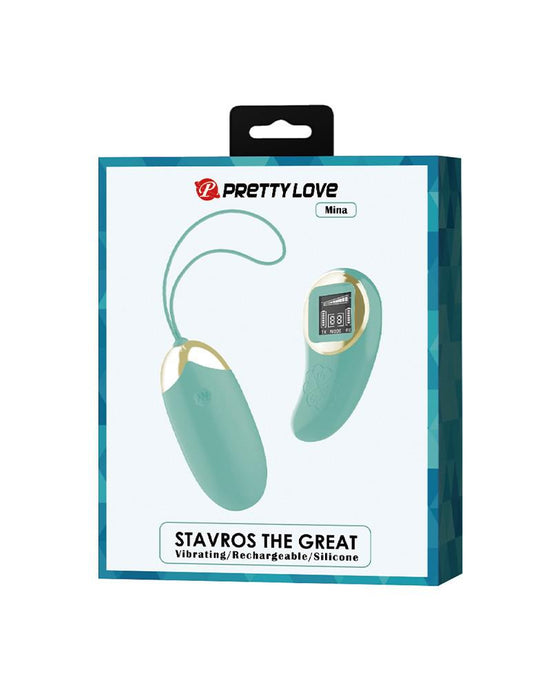 Pretty Love - Mina - Vibrerend Eitje - Afstandsbediening met LCD Display - Lichtblauw-Laced-up.nl