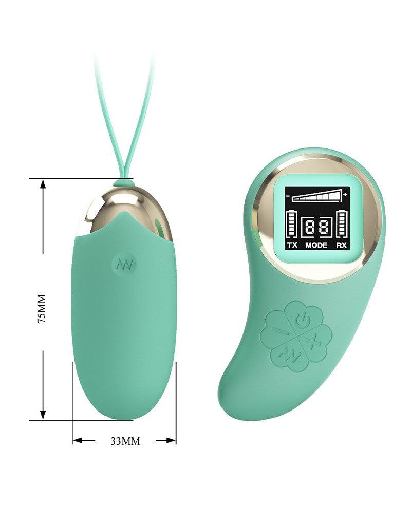 Pretty Love - Mina - Vibrerend Eitje - Afstandsbediening met LCD Display - Lichtblauw-Laced-up.nl