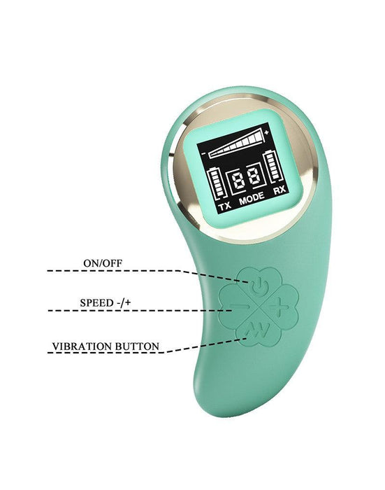 Pretty Love - Mina - Vibrerend Eitje - Afstandsbediening met LCD Display - Lichtblauw-Laced-up.nl