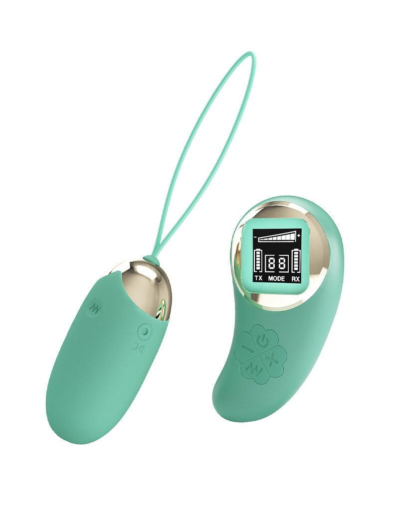 Pretty Love - Mina - Vibrerend Eitje - Afstandsbediening met LCD Display - Lichtblauw-Laced-up.nl
