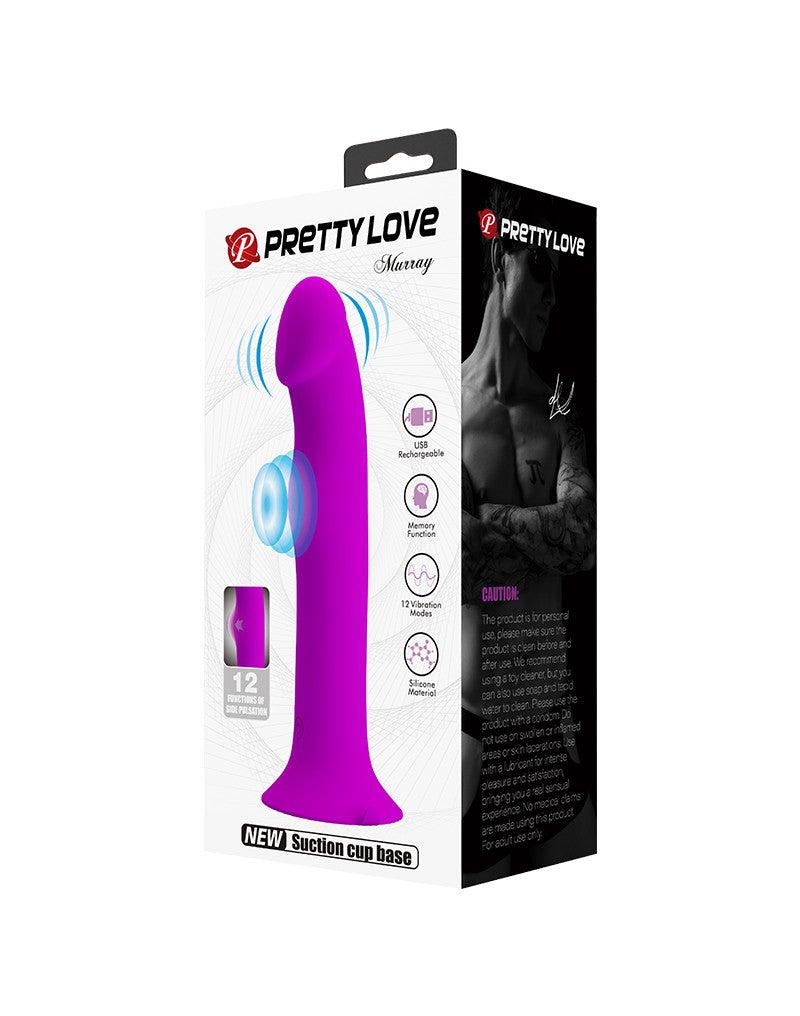 Pretty Love - Murray - Vibrerende Dildo - 19 cm - Dieproze - USB Oplaadbaar - Siliconen-Erotiekvoordeel.nl