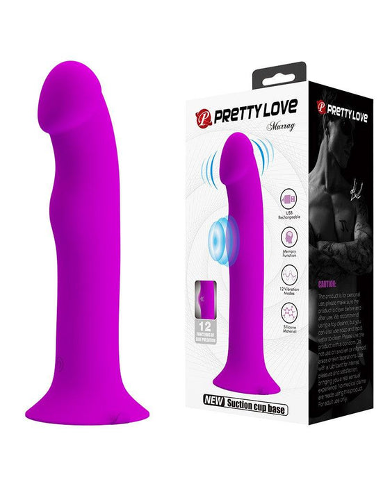 Pretty Love - Murray - Vibrerende Dildo - 19 cm - Dieproze - USB Oplaadbaar - Siliconen-Laced-up.nl