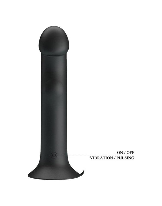 Pretty Love - Murray - Vibrerende Dildo - 19 cm - Zwart - USB Oplaadbaar - Siliconen-Laced-up.nl