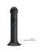 Pretty Love - Murray - Vibrerende Dildo - 19 cm - Zwart - USB Oplaadbaar - Siliconen-Laced-up.nl