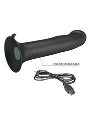 Pretty Love - Murray - Vibrerende Dildo - 19 cm - Zwart - USB Oplaadbaar - Siliconen-Laced-up.nl