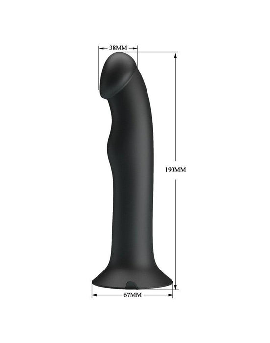 Pretty Love - Murray - Vibrerende Dildo - 19 cm - Zwart - USB Oplaadbaar - Siliconen-Laced-up.nl