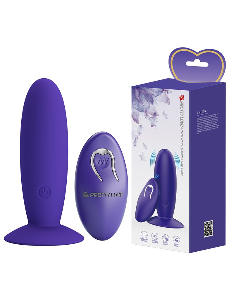 Pretty Love - Murray Youth - Vibrerende Buttplug - Met Afstandsbediening - Paars-Laced-up.nl