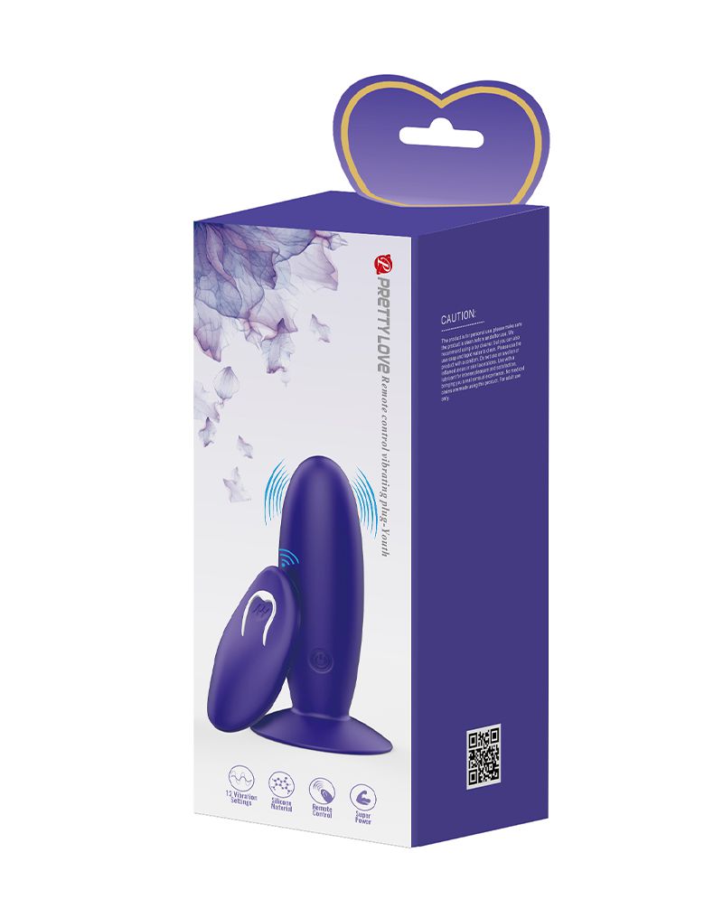 Pretty Love - Murray Youth - Vibrerende Buttplug - Met Afstandsbediening - Paars-Laced-up.nl