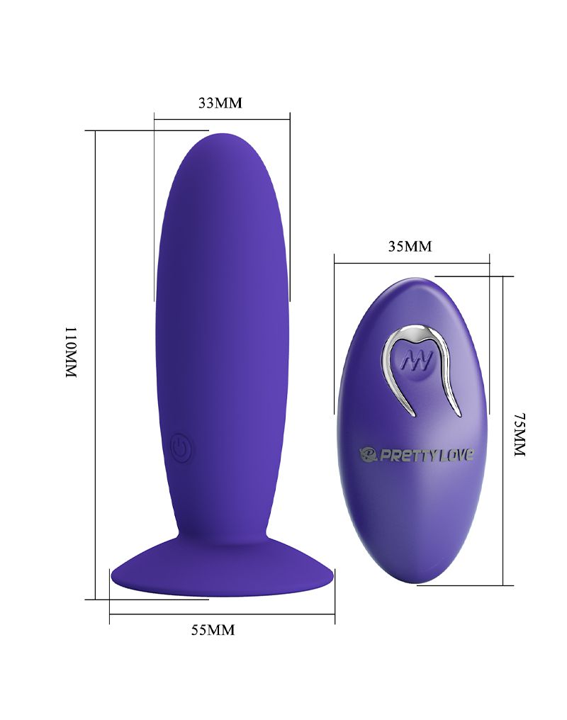 Pretty Love - Murray Youth - Vibrerende Buttplug - Met Afstandsbediening - Paars-Laced-up.nl