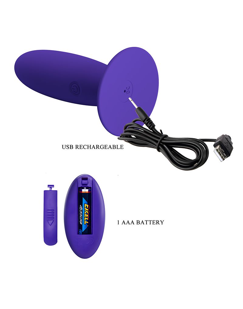 Pretty Love - Murray Youth - Vibrerende Buttplug - Met Afstandsbediening - Paars-Laced-up.nl