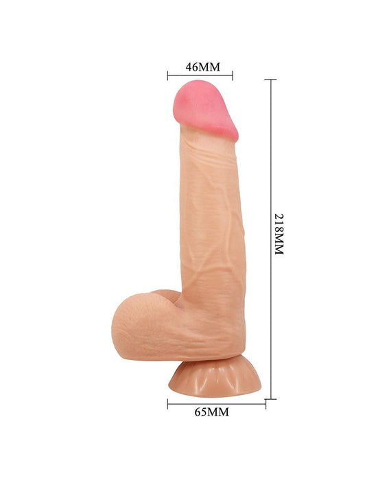 Pretty Love - Najim - Sliding Skin Dildo - Lengte 21.8 cm - Ø 4.6 cm - Lichte Huidskleur-Laced-up.nl