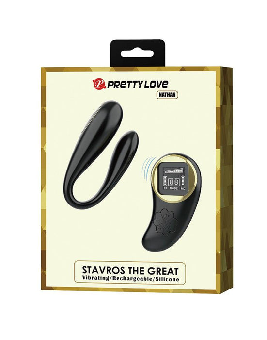 Pretty Love - Nathan - Partner Vibrator - Afstandsbediening met LED Display - Zwart-Laced-up.nl