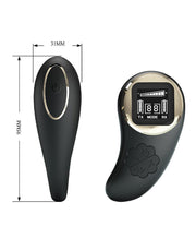 Pretty Love - Nathan - Partner Vibrator - Afstandsbediening met LED Display - Zwart-Laced-up.nl